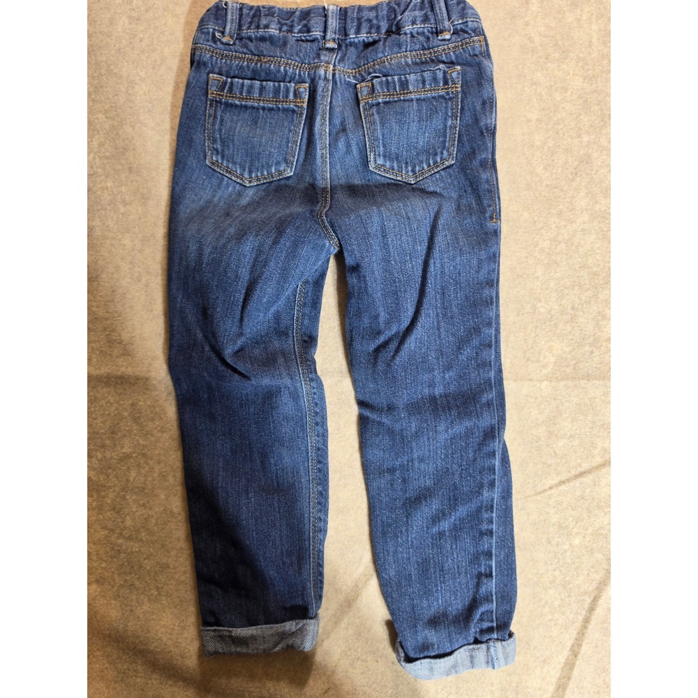 Old Navy Toddler Girls 4T Boyfriend Jeans Distressed Medium Wash Denim - Picture 2 of 7